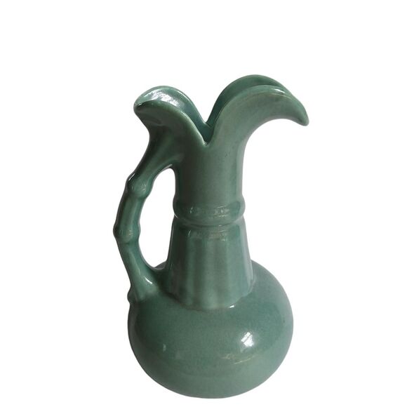 Vintage Camark 1920s Art Deco Pottery Blue Aqua Ceramic Pitcher - Picture 3 of 9